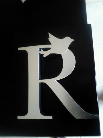 Letras 3d en aluminio cepillado plata